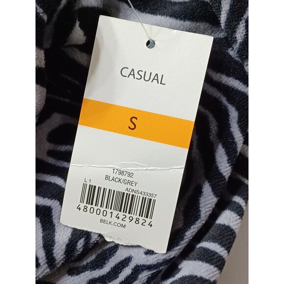 Kim Rogers Womens Zebra Print Light Jacket S Black/Grey Cotton Blend Casual NWT - Picture 7 of 8